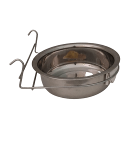 Comedouro para pássaro aço inox - 1,8 L