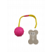 Brinquedo cão Bola com Corda - Rosa