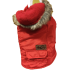 Roupa Animal - Kispo com capuz de pêlo S - Vermelho
