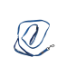 Trela Nylon de correr com o Dono 15mm x 180cm - Azul